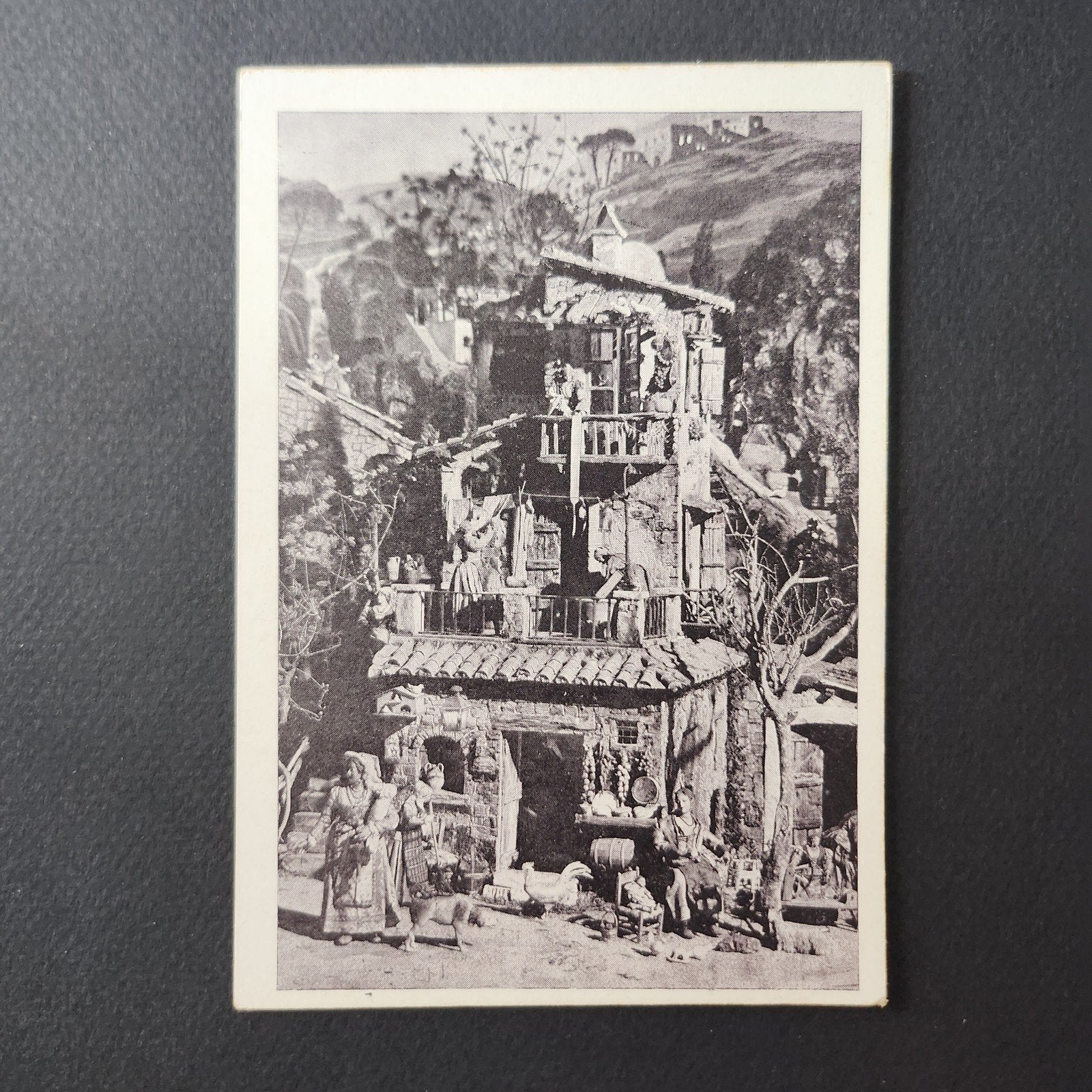 Monumentale Napolitaanse Kerststal Boerderij Ansichtkaart, Verzenden, 1940 tot 1960, Ongelopen, Overige thema's