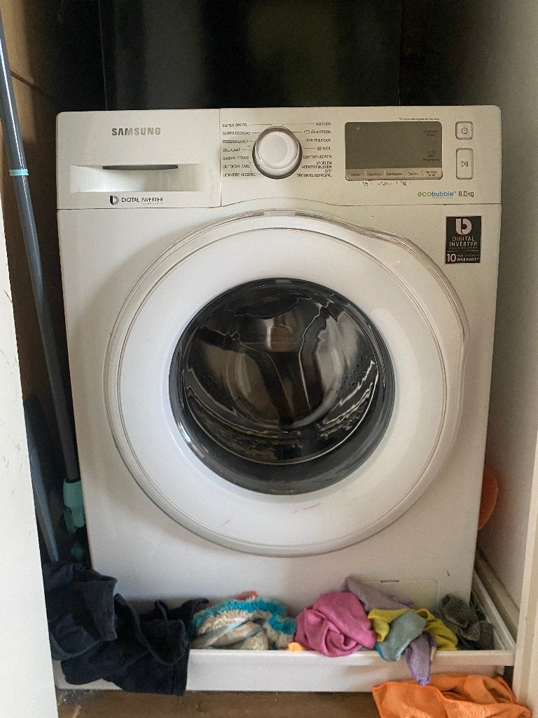 Wasmachine Samsung Ecobubble 8kg, Witgoed en Apparatuur, Wasmachines, Ophalen, Gebruikt, 85 tot 90 cm, 1200 tot 1600 toeren