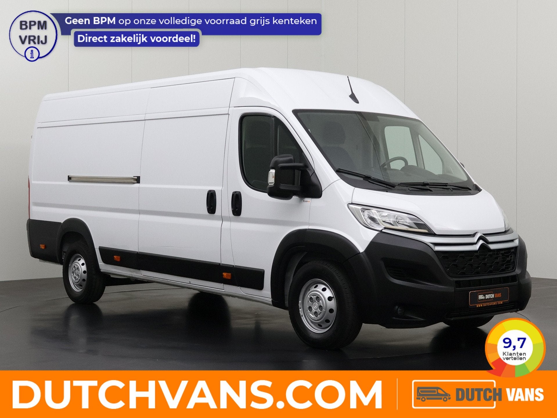 Citroën Jumper 140PK L4H2 Maxi Heavy | Camera | Airco | Cru, Auto's, Stof, Gebruikt, Citroën, 3000 kg