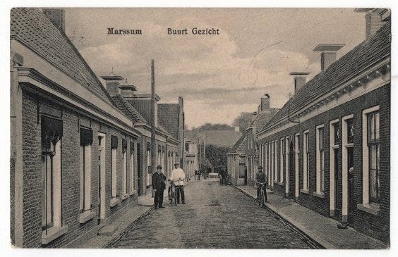 AK ~ Marssum ~ Buurt Gezicht ~1926, Verzenden, 1920 tot 1940, Gelopen, Friesland