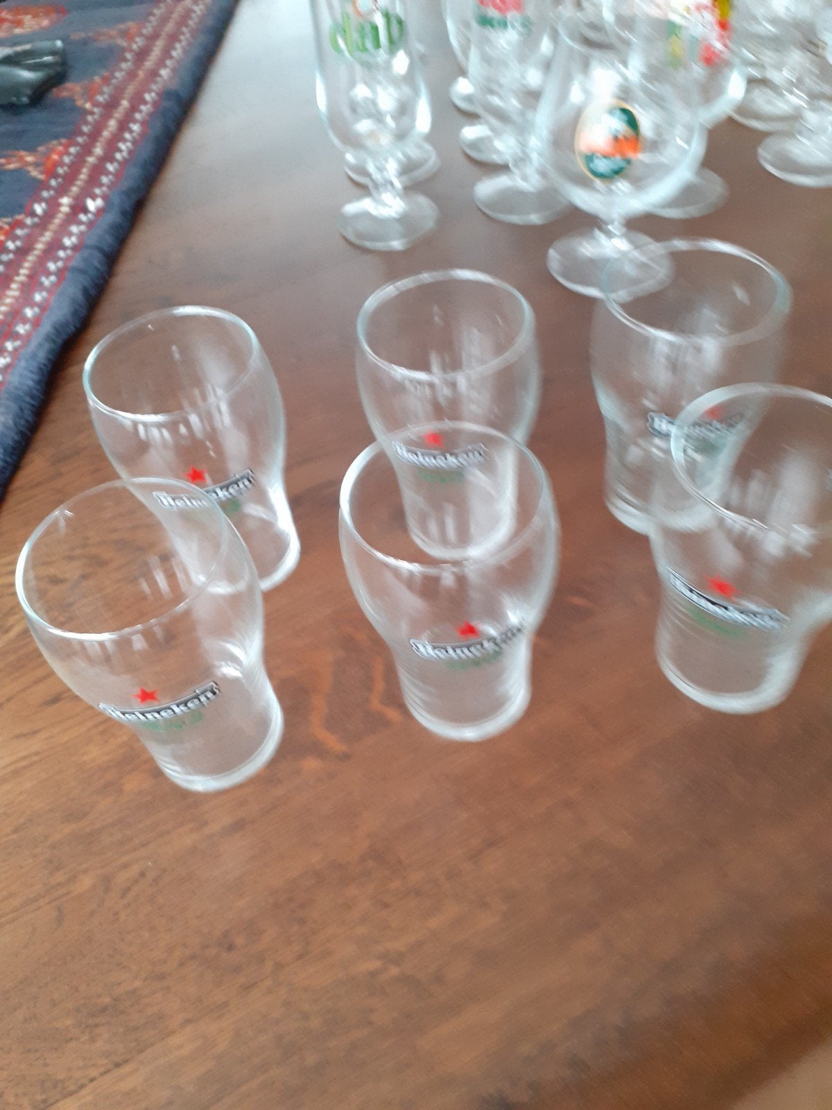 Bierglazen: Heineken (14x) en diverse andere merken (17x), Antiek en Kunst, Ophalen