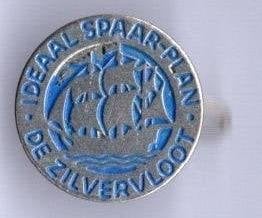 De Zilvervloot zilverkleurig broche ( W_068), Verzenden, Nieuw, Merk, Speldje of Pin