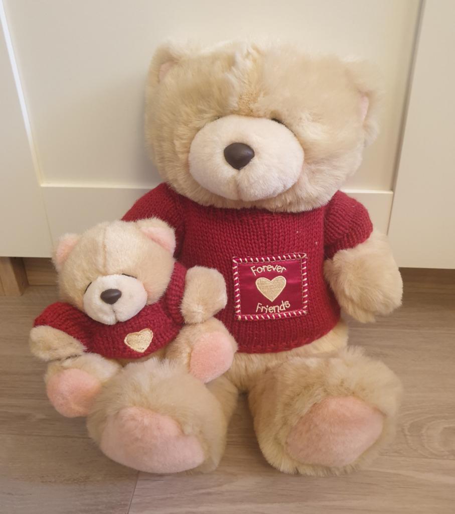 Forever Friends 2 knuffel beertjes, Ophalen of Verzenden, Zo goed als nieuw, Stoffen beer, Forever Friends