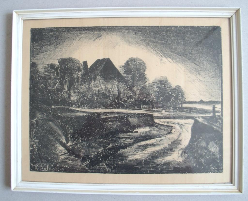 Karel Colnot (1921-1996) - Schermer - litho -, Verzenden