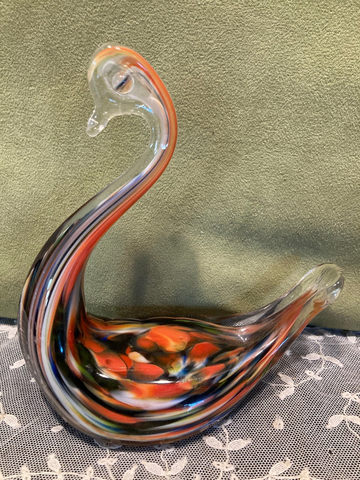 Zwaan Murano glas, bont gekleurd (140525), Antiek en Kunst, Ophalen of Verzenden