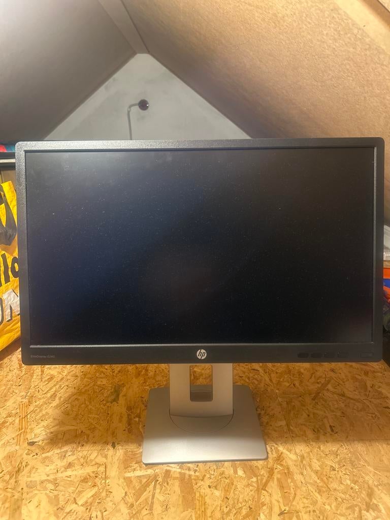 HP EliteDisplay E240 - 23.8 inch Full HD IPS Monitor, Ophalen, Gebruikt, IPS, In hoogte verstelbaar