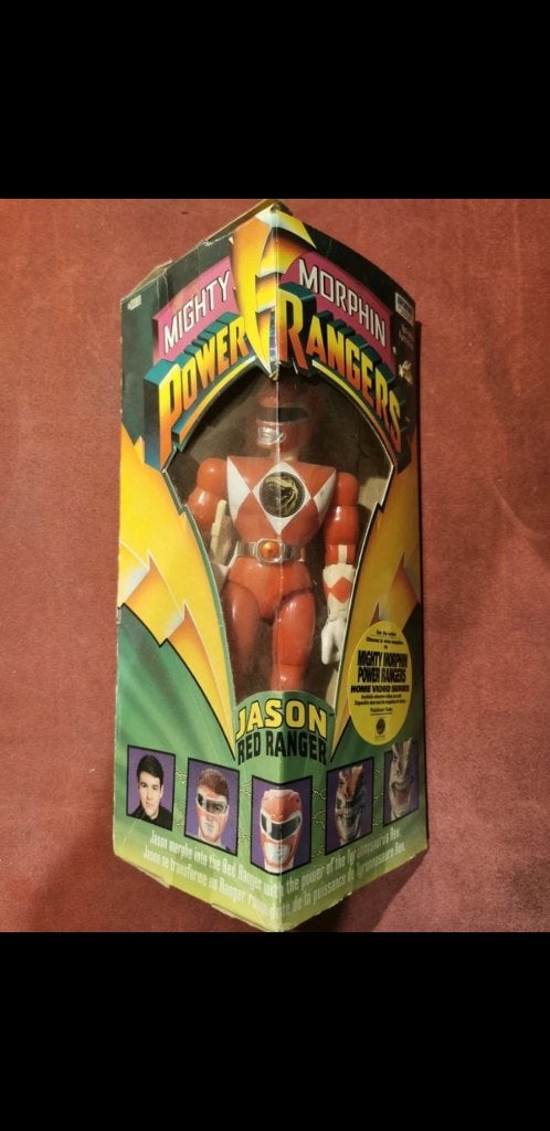 Power rangers zwarte ranger en rode ranger, Verzenden, Gebruikt