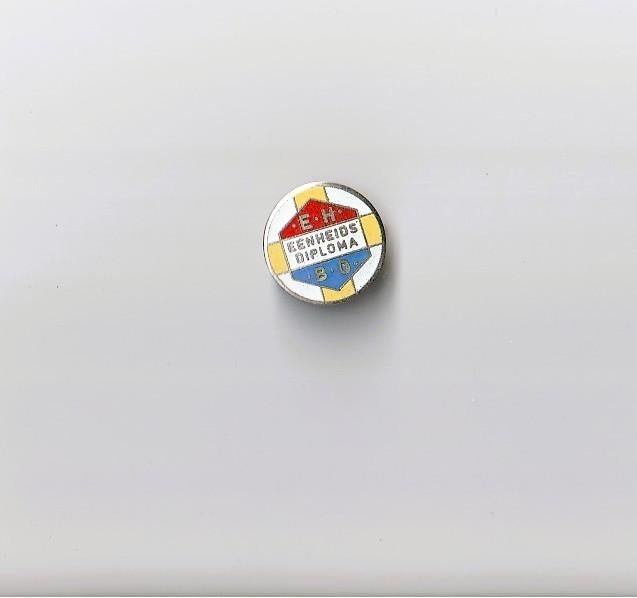 emaille brochespeld EHBO Eenheidsdiploma, Verzamelen, Ophalen of Verzenden, Gebruikt, Overige onderwerpen, Speldje of Pin
