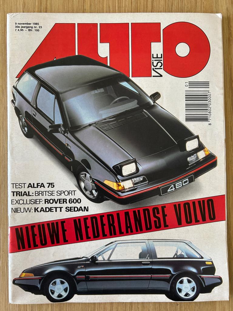 Autovisie 9 november 1985: Volvo 480, Renault Alpine V6 Turb, Ophalen of Verzenden, Gelezen, Volvo