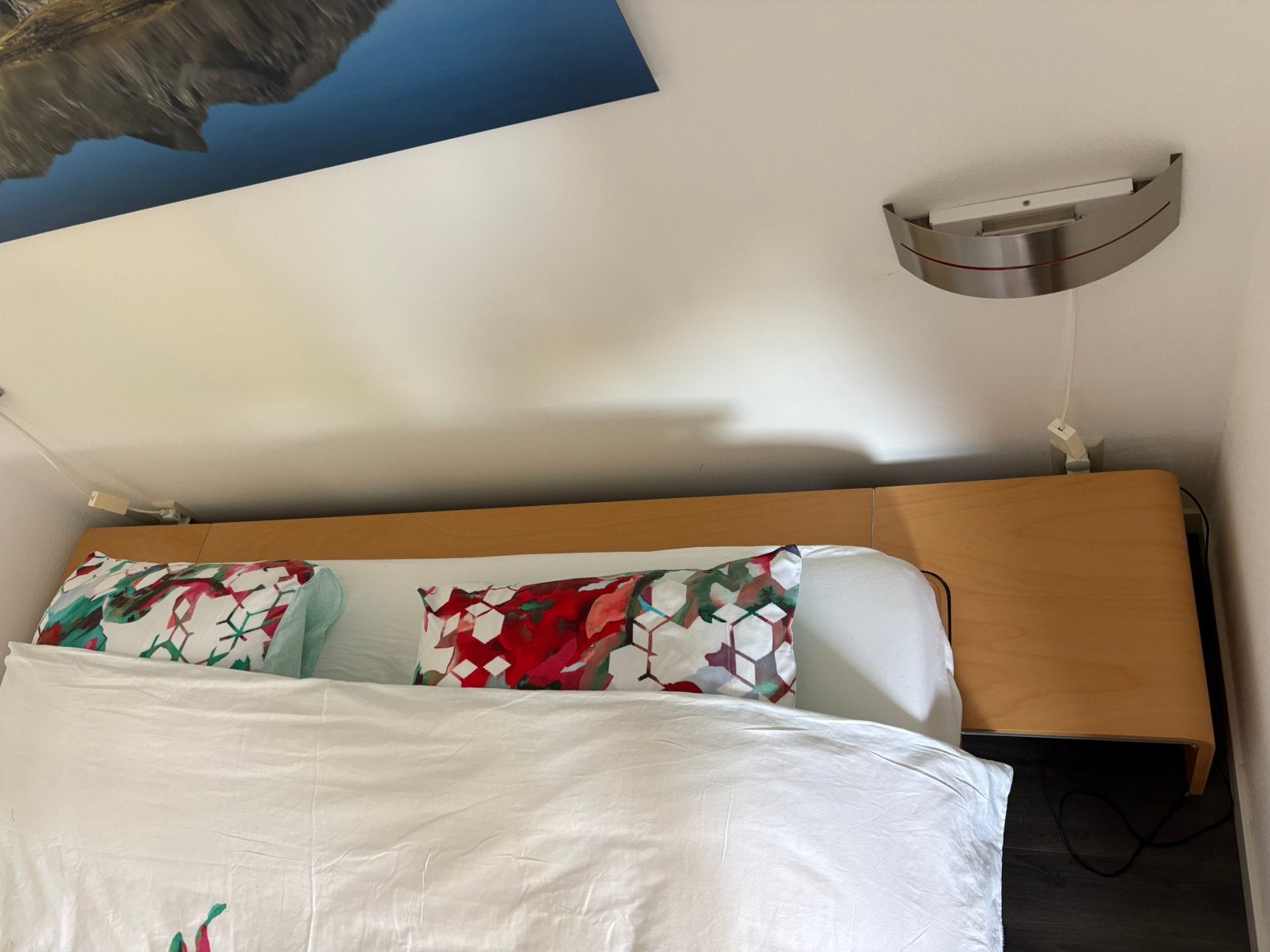 Auping Auronde hoofdbord met nachtkastjes (beuken), Ophalen, Zo goed als nieuw, 180 cm of meer, 100 cm of meer