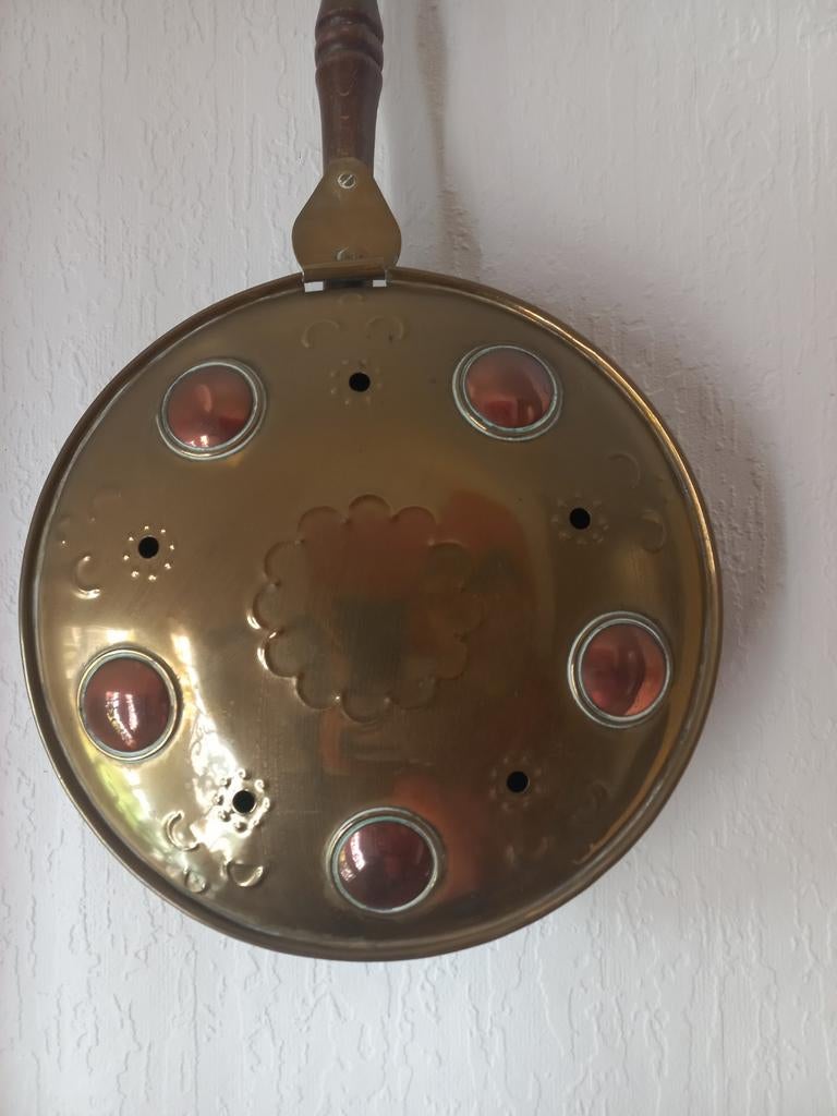 Antieke koperen bedpan met deksel, Ophalen of Verzenden, Koper