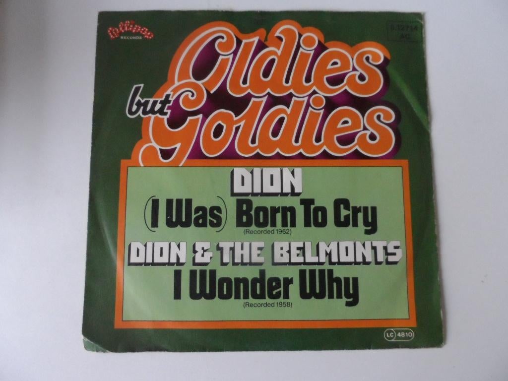 Dion & The Belmonts - Born to cry / I wonder why ( OIdies ), Gebruikt, 7 inch, Single, Ophalen of Verzenden