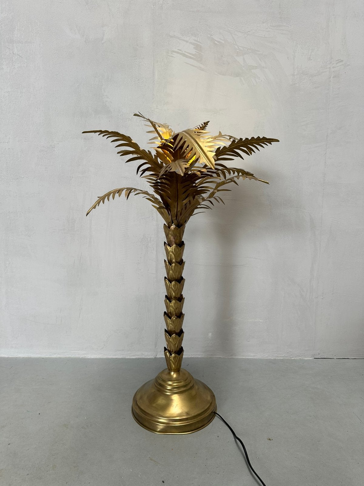 Messing palmboom lamp, Ophalen of Verzenden, X, Minder dan 100 cm, X