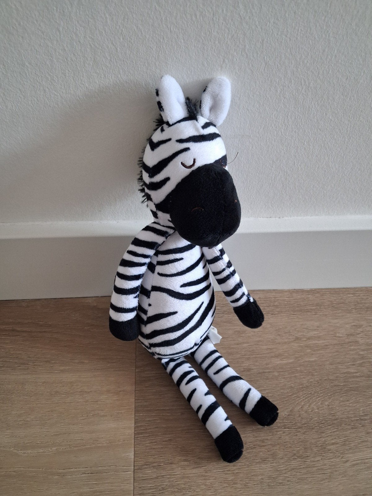 Knuffel zebra Dierendorpje Koos zwart wit 30 cm L1564, Ophalen of Verzenden, Zo goed als nieuw, Overige typen
