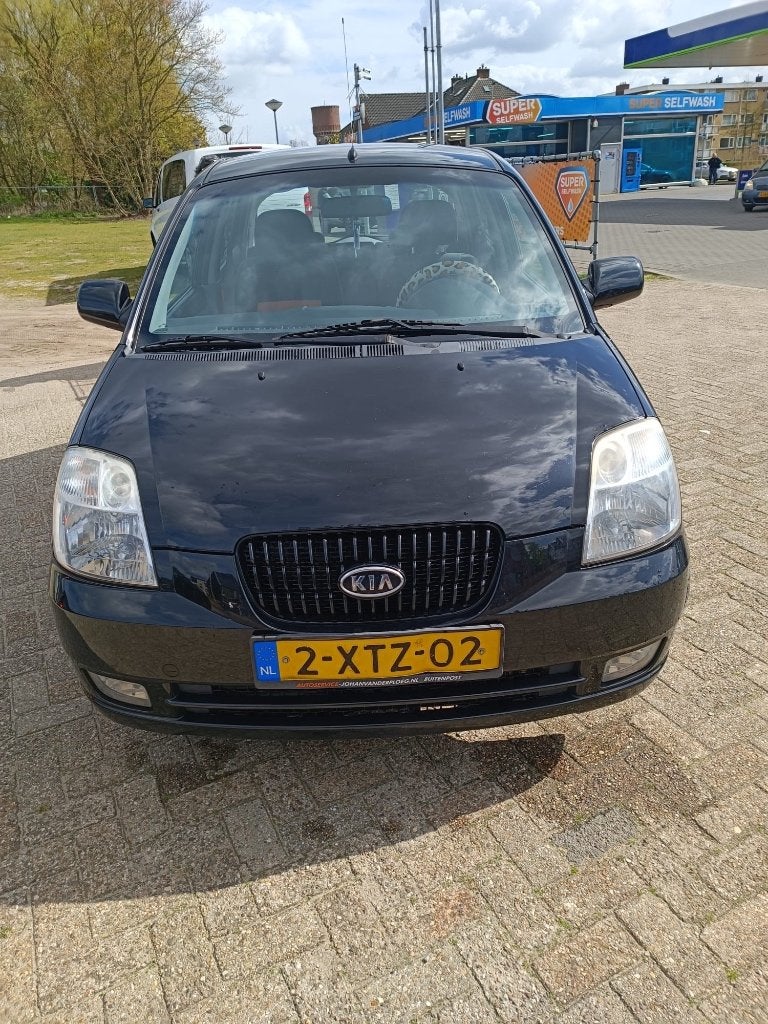 Kia Picanto 1.1 48KW 2007 Zwart, Auto's, 4 cilinders, Zwart, Overige kleuren, Handgeschakeld