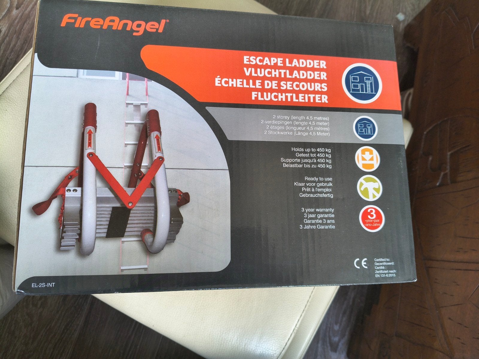 FireAngel Vluchtladder - 4.5 meter voor 2 verdiepingen, Doe-het-zelf en Verbouw, Nieuw, Ophalen of Verzenden, Ladder, Opvouwbaar of Inschuifbaar
