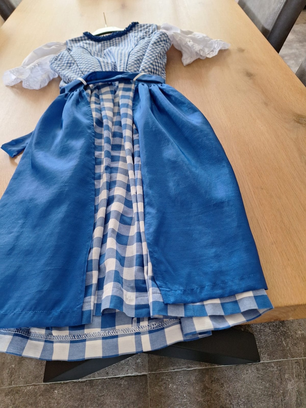 Blauwe Dirndl Jurk - Oktoberfest/Carnaval, Carnaval, Maat 42/44 (L), Ophalen of Verzenden, Zo goed als nieuw