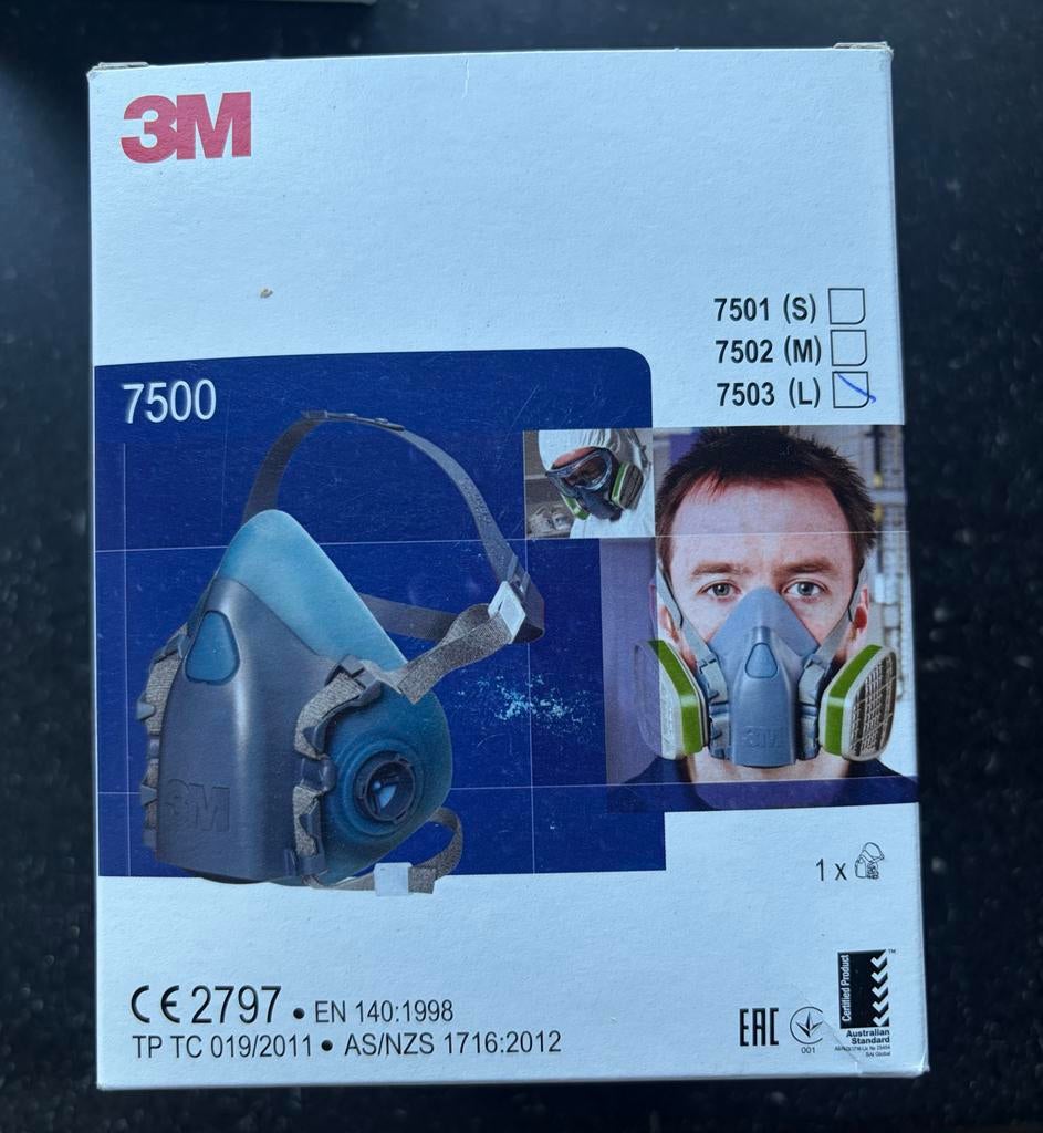 2x 3M 7500 Halfgelaatsmasker, Ophalen of Verzenden, Nieuw, Halfgelaatsmaskers
