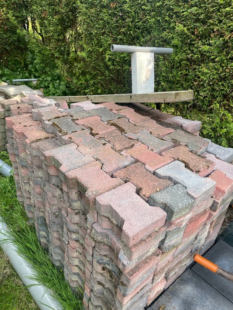 H klinkers/ bestrating, Ophalen, Gebruikt, Klinkers, 10 m² of meer