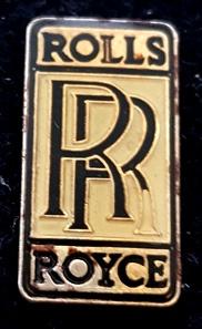 Rolls Royce pin- goudkleur-zwart, Verzenden, Nieuw, Transport, Speldje of Pin