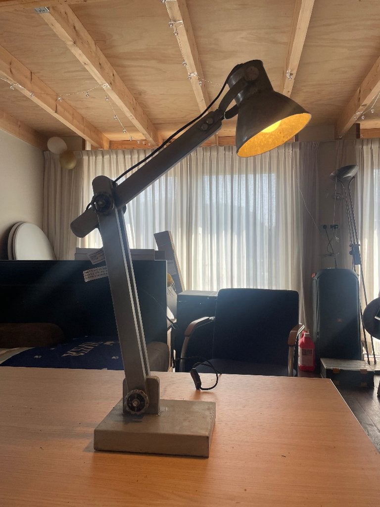 Mooie robuuste tafel lamp, Huis en Inrichting, Ophalen, Zo goed als nieuw, Metaal, Minder dan 100 cm
