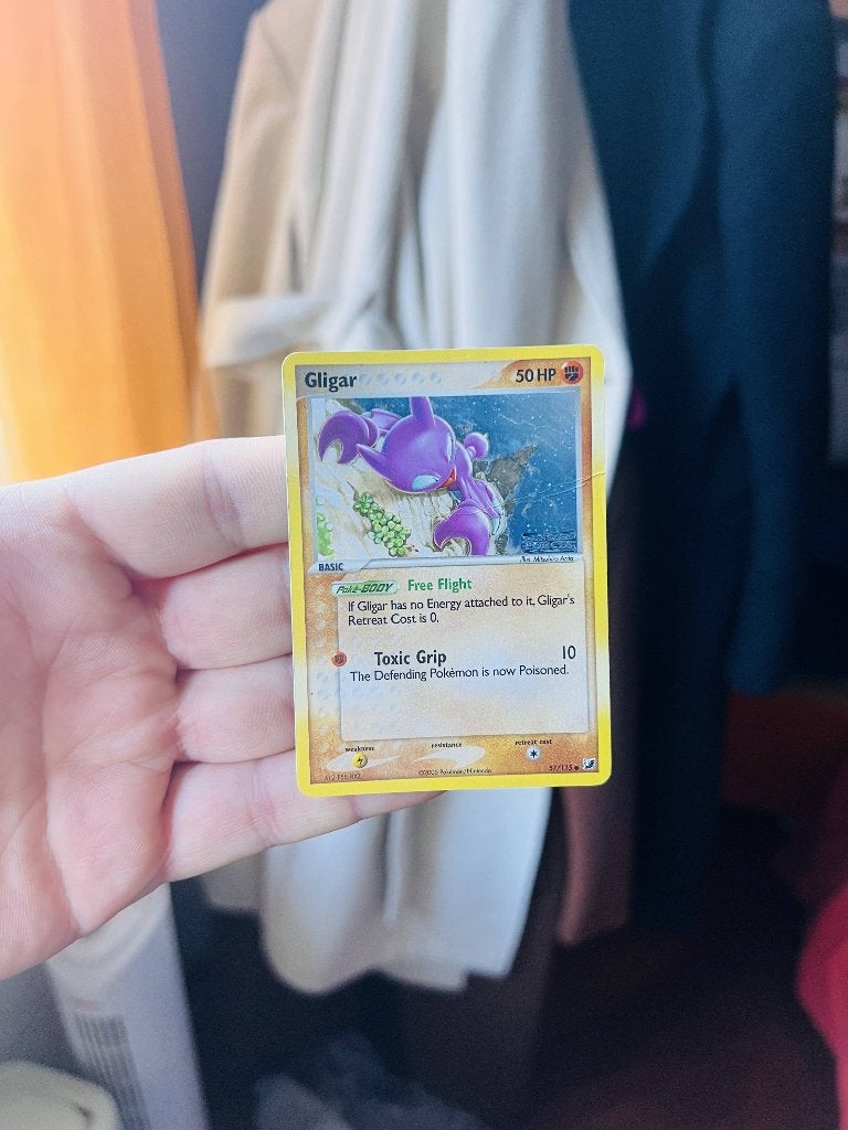 Gligar 57/115 Reverse Holo Stamped Ex Unseen Forces Pokemon, Verzenden, Zo goed als nieuw, Losse kaart, Foil