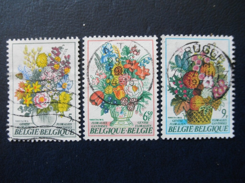 Postzegels België 1980 bloemen., Postzegels en Munten, Postzegels | Europa | België, Ophalen of Verzenden, Gestempeld