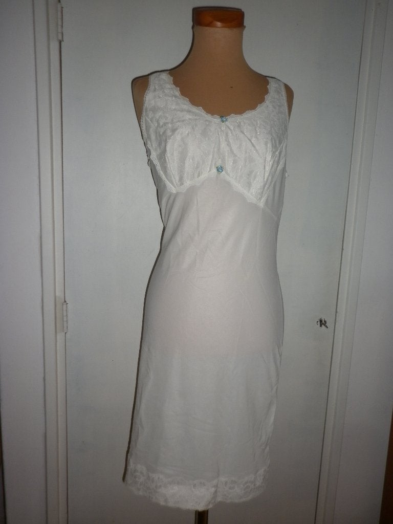 vintage onderjurk maat 40, Verzenden, Wit, Overige typen