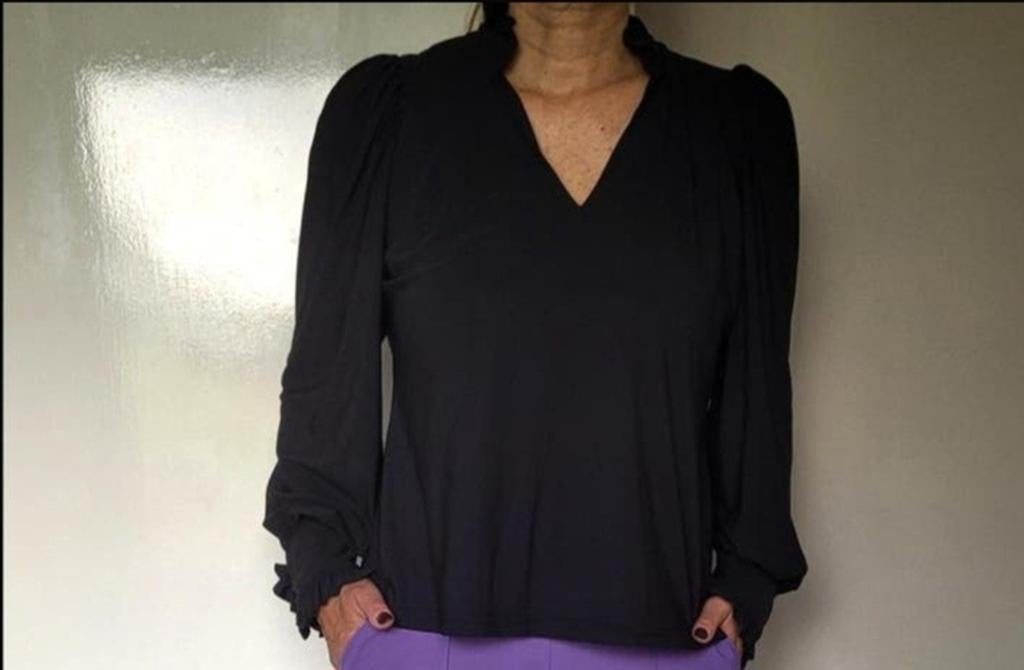 Studio Anneloes Rosella blouse L Zwart Travelstof Top, Studio Anneloes, Zwart, Maat 42/44 (L), Ophalen of Verzenden