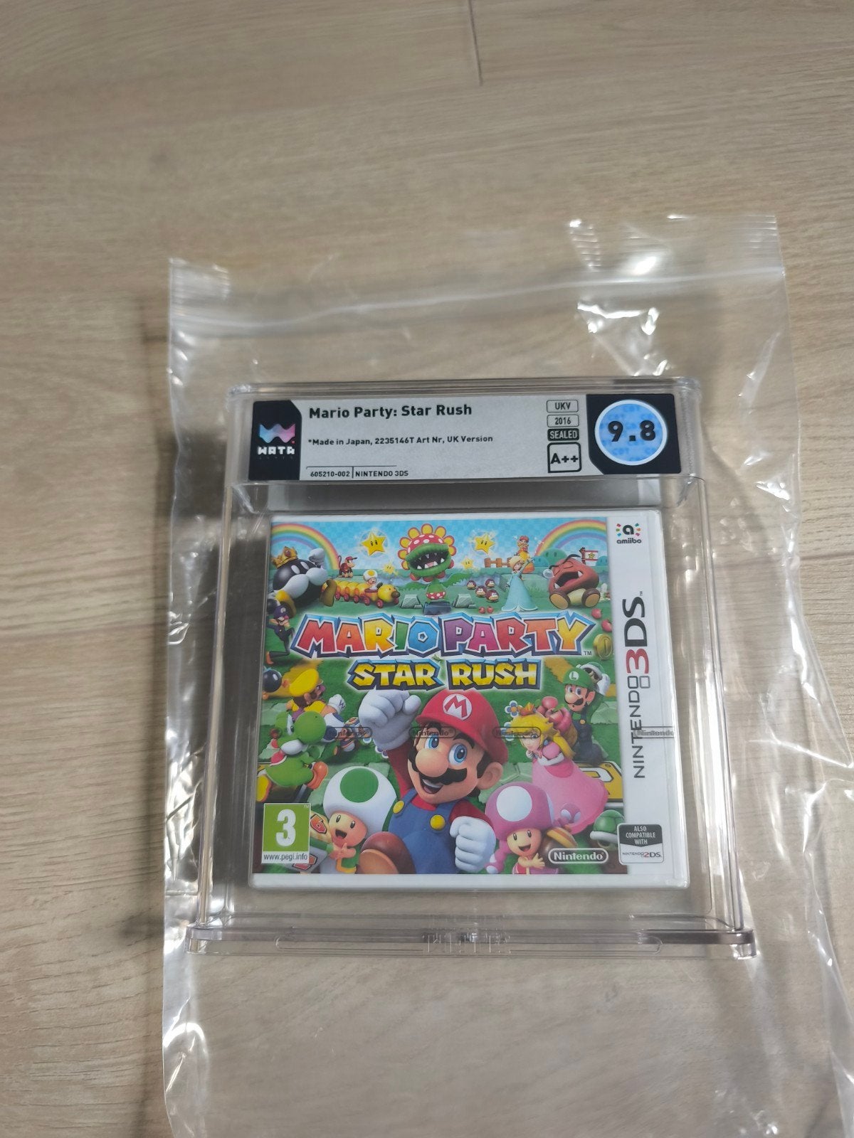 Nintendo 3ds sealed graded wata 9.8 mario party, 3 spelers of meer, Ophalen, Nieuw, Vanaf 3 jaar