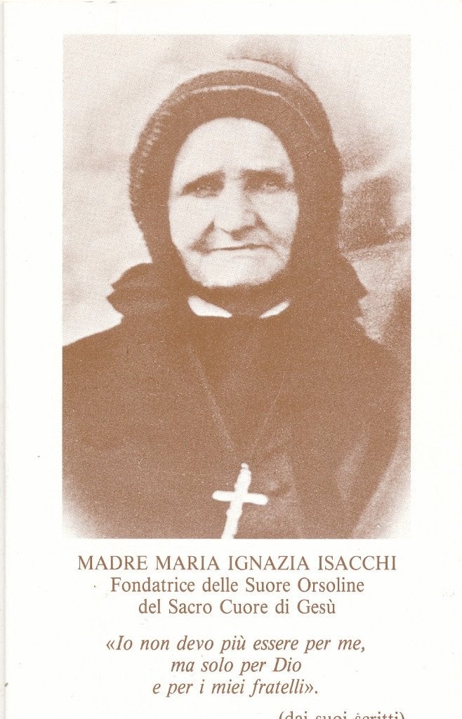 Zeldzaam prent van Madre Maria Ignazia Isacchi, Ophalen of Verzenden, Zo goed als nieuw, Kaart of Prent, Christendom | Katholiek