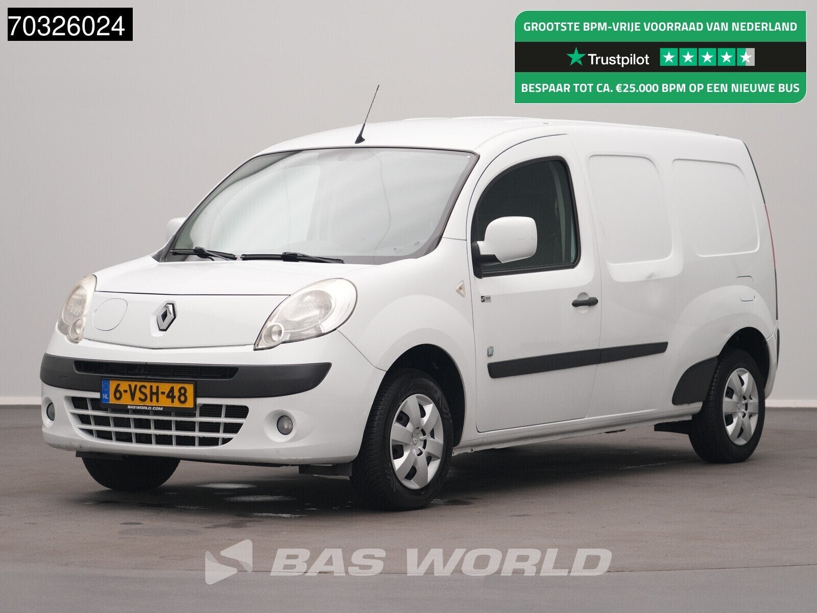 Renault Kangoo Z.E 60pk Koop Accu Elektrisch 22kWh 125km WLT, Auto's, Automaat, Stof, Gebruikt, Wit