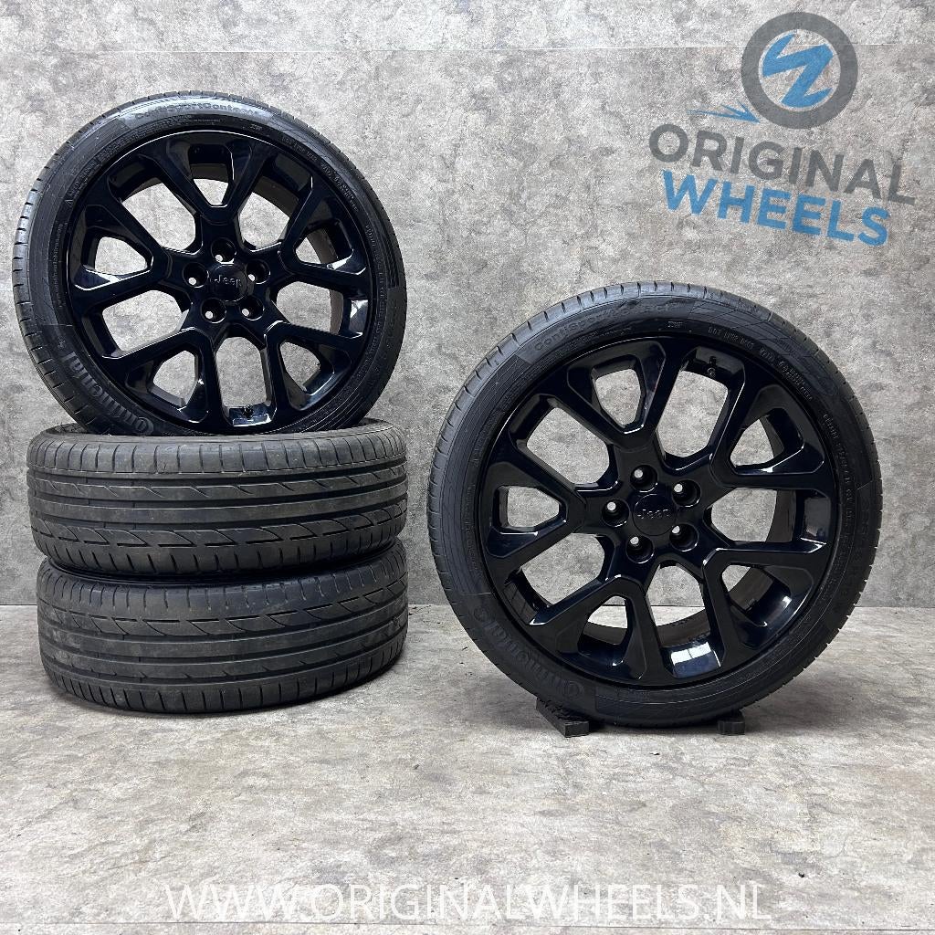 19 inch originele velgen Jeep Compass Renegade + zomerbanden, 19 inch, Gebruikt, Banden en Velgen, Ophalen of Verzenden