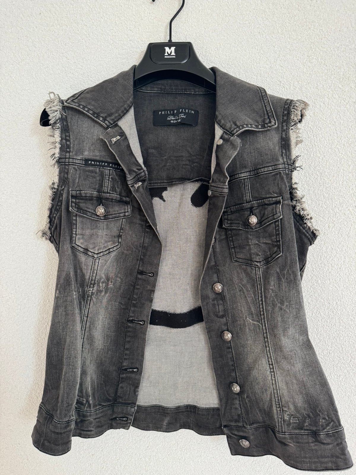 Philipp Plein Ibiza Vest, Kleding | Dames, Bodywarmers, Ophalen of Verzenden, Gedragen, Maat 38/40 (M), Zwart