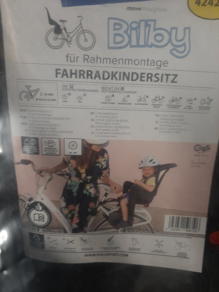 Achter fietszitje, Fietsen en Brommers, Fietsaccessoires | Fietsstoeltjes, Ophalen, Achterzitje, Voetsteuntjes, 0 t/m 18 kg