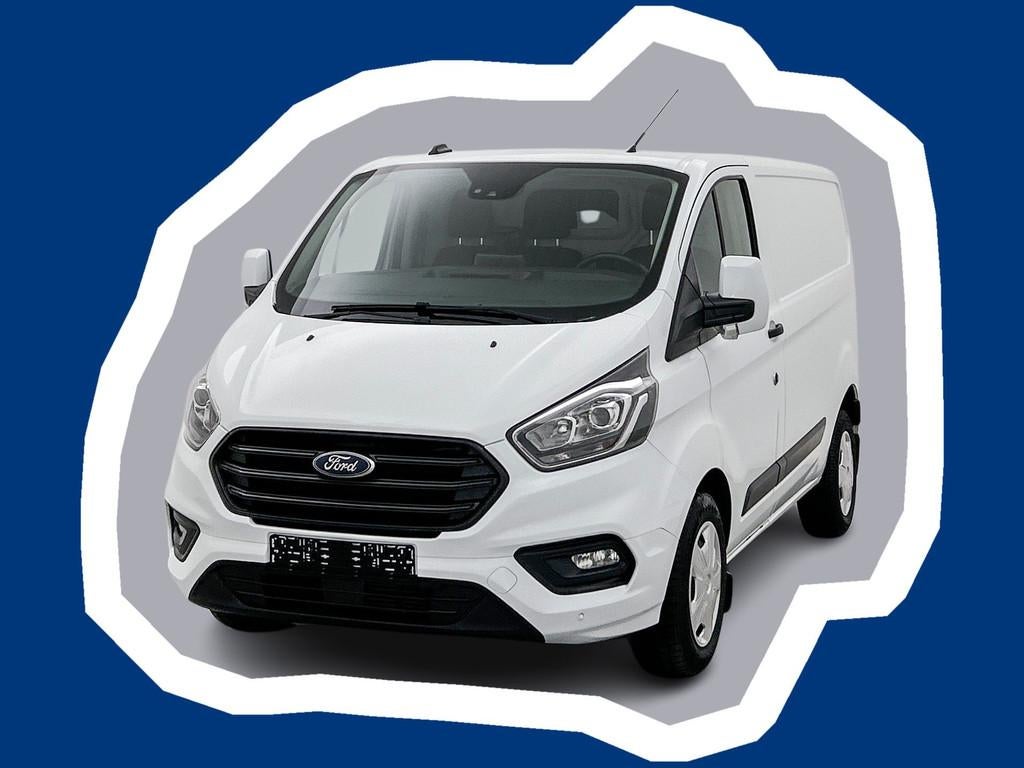 Ford Transit Custom 280 2.0 TDCI L1H1 Automaat Carplay Trekh, Stof, Euro 6, Met garantie (alle), Wit