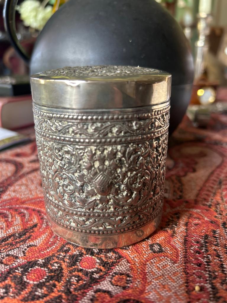 Antieke Ankor T. 900 Zilveren Suikerpot 8.5 x 7 cm, Antiek en Kunst, Antiek | Goud en Zilver, Ophalen of Verzenden, Zilver