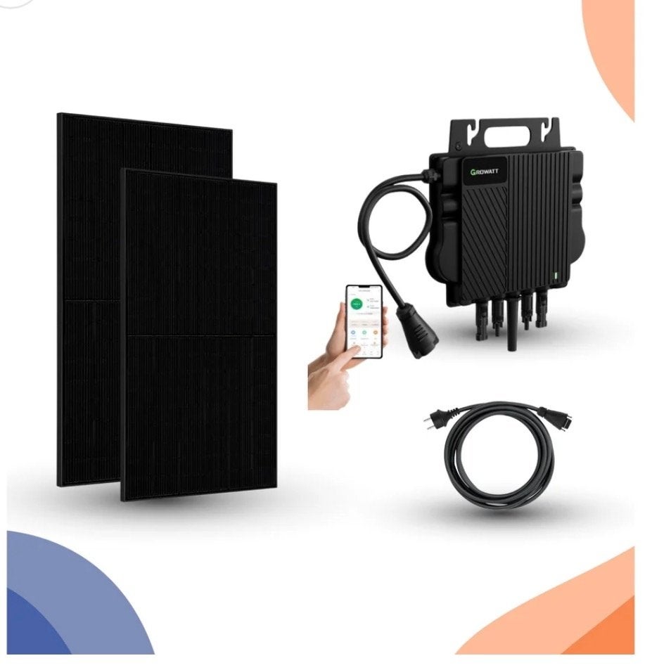 800 W plug and play Zonnepaneel met Growatt Micro-omvormer, Ophalen, Nieuw, Compleet systeem, 200 wattpiek of meer