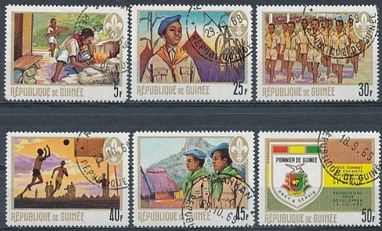 Guinee 1969 M536-541 gest., Ophalen of Verzenden, Guinee, Gestempeld