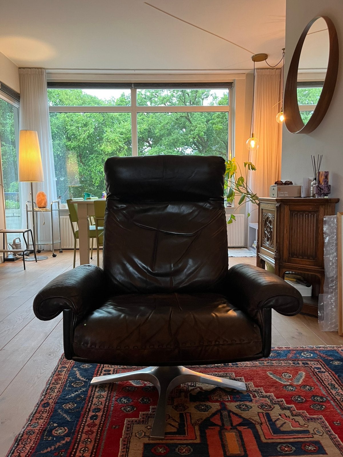 de Sede DS 31 leren draaifauteuil / loungestoel, Huis en Inrichting, Fauteuils, Ophalen, Gebruikt, 75 tot 100 cm, Leer