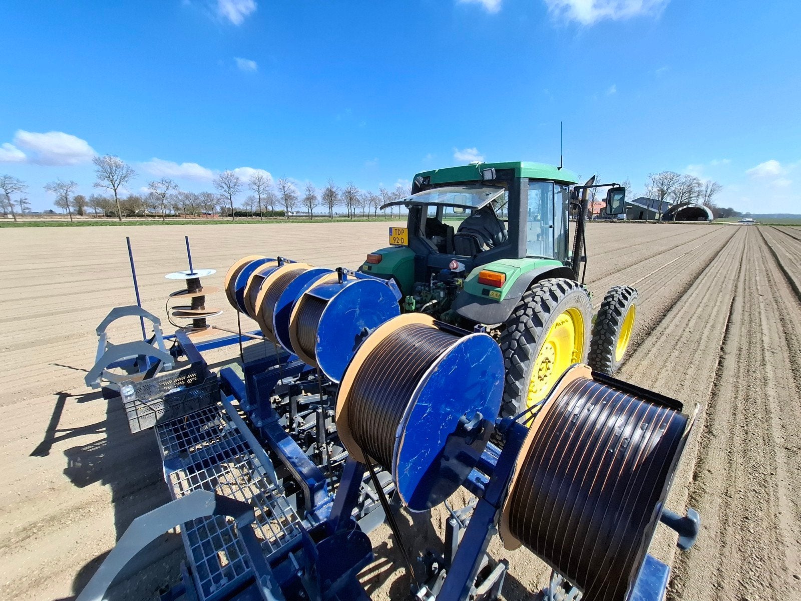 Druppelslang legmachine voor uienbedden, Ophalen of Verzenden, Akkerbouw, Beregening en Drainage