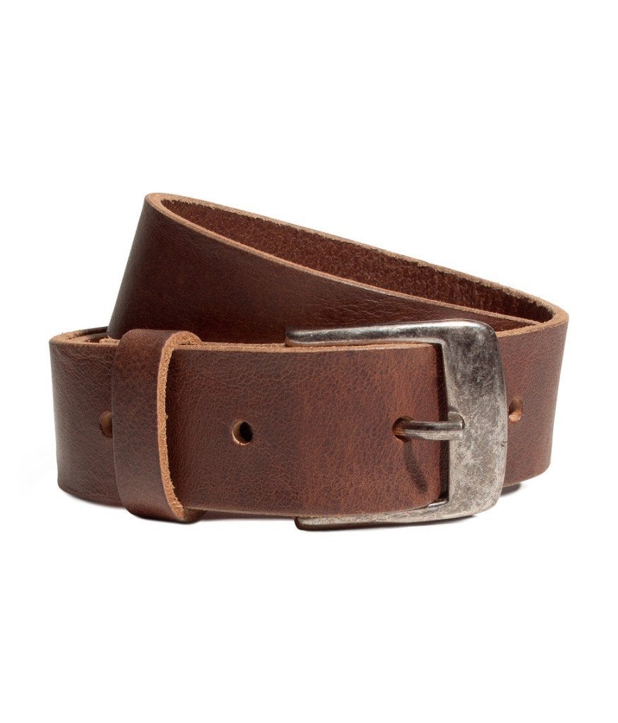 H&M bruin jongens Leren riem met gesp maat 70 breedte 2,5 cm, Ophalen of Verzenden, Nieuw, H&M