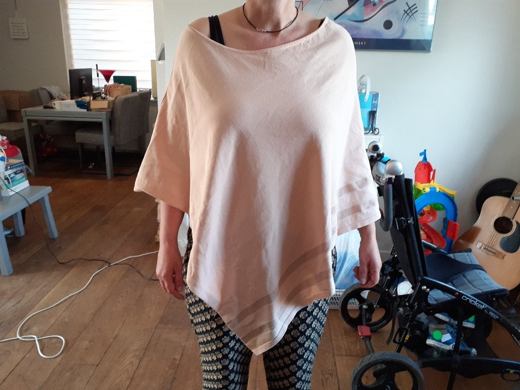 oudroze poncho omslagvest met boothals Stroke Amsterdam, Maat 38/40 (M), Ophalen of Verzenden, Zo goed als nieuw, Stroke Amsterdam