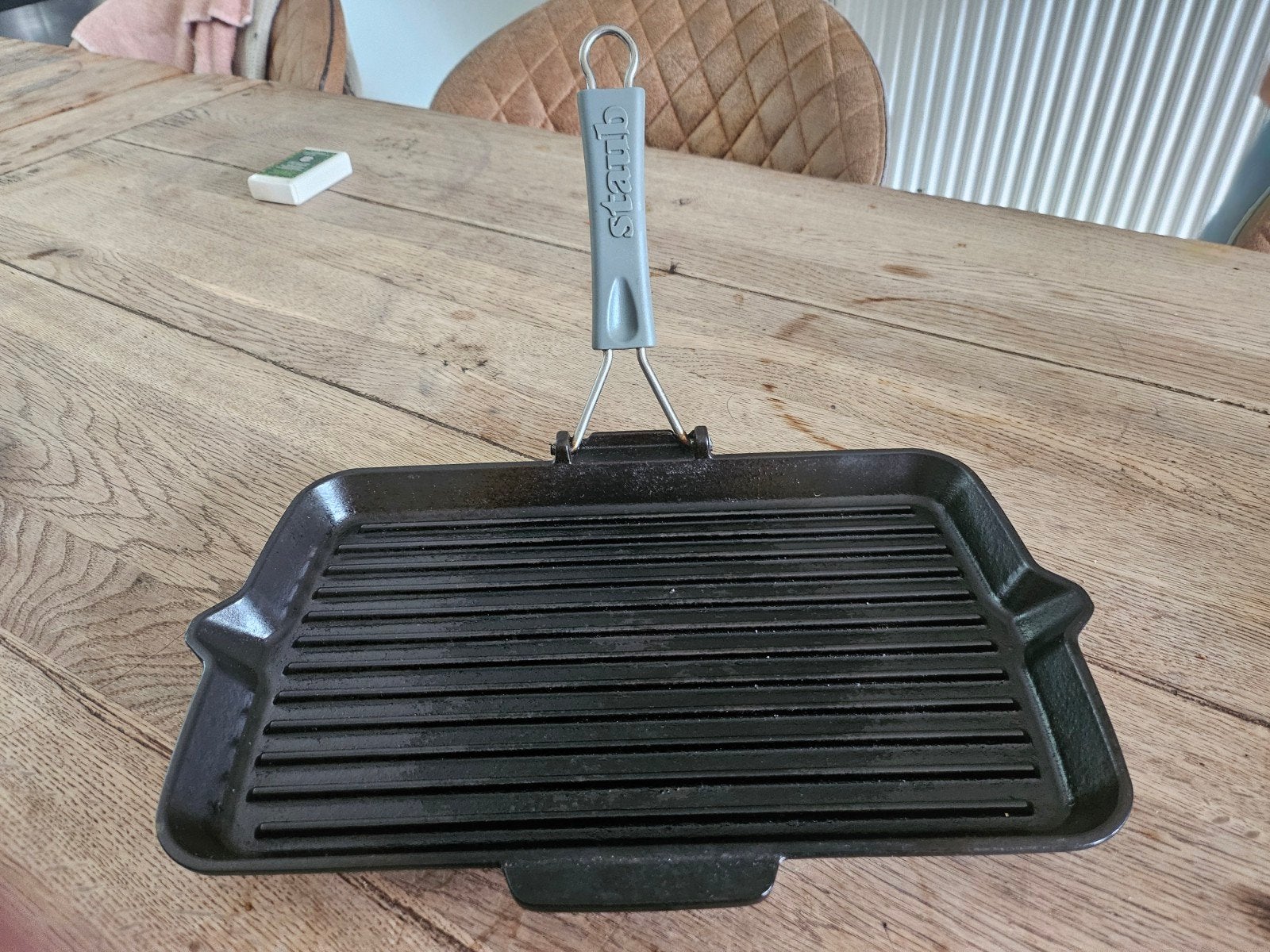 Grillpan Staub Gietijzer, Ophalen of Verzenden, Zo goed als nieuw, Gietijzer