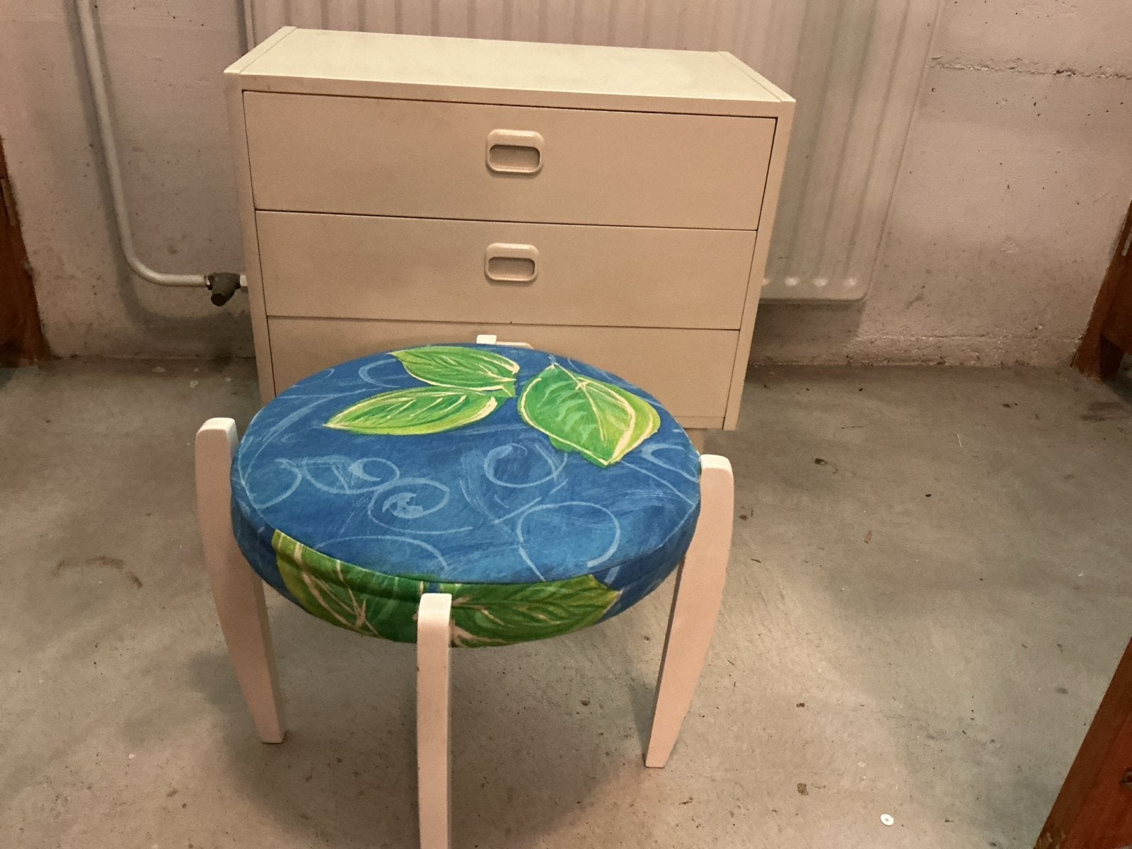 Ladenkast met krukje - Vintage stijl, Ophalen, Gebruikt, 50 tot 100 cm, 3 of 4 laden