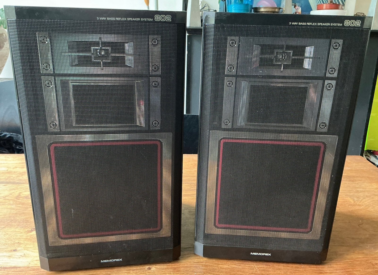 Memorex 302 3-weg Bass Reflex Luidsprekersysteem, Audio, Tv en Foto, Luidsprekers, Overige merken, Stereo speakers, Gebruikt, Ophalen of Verzenden