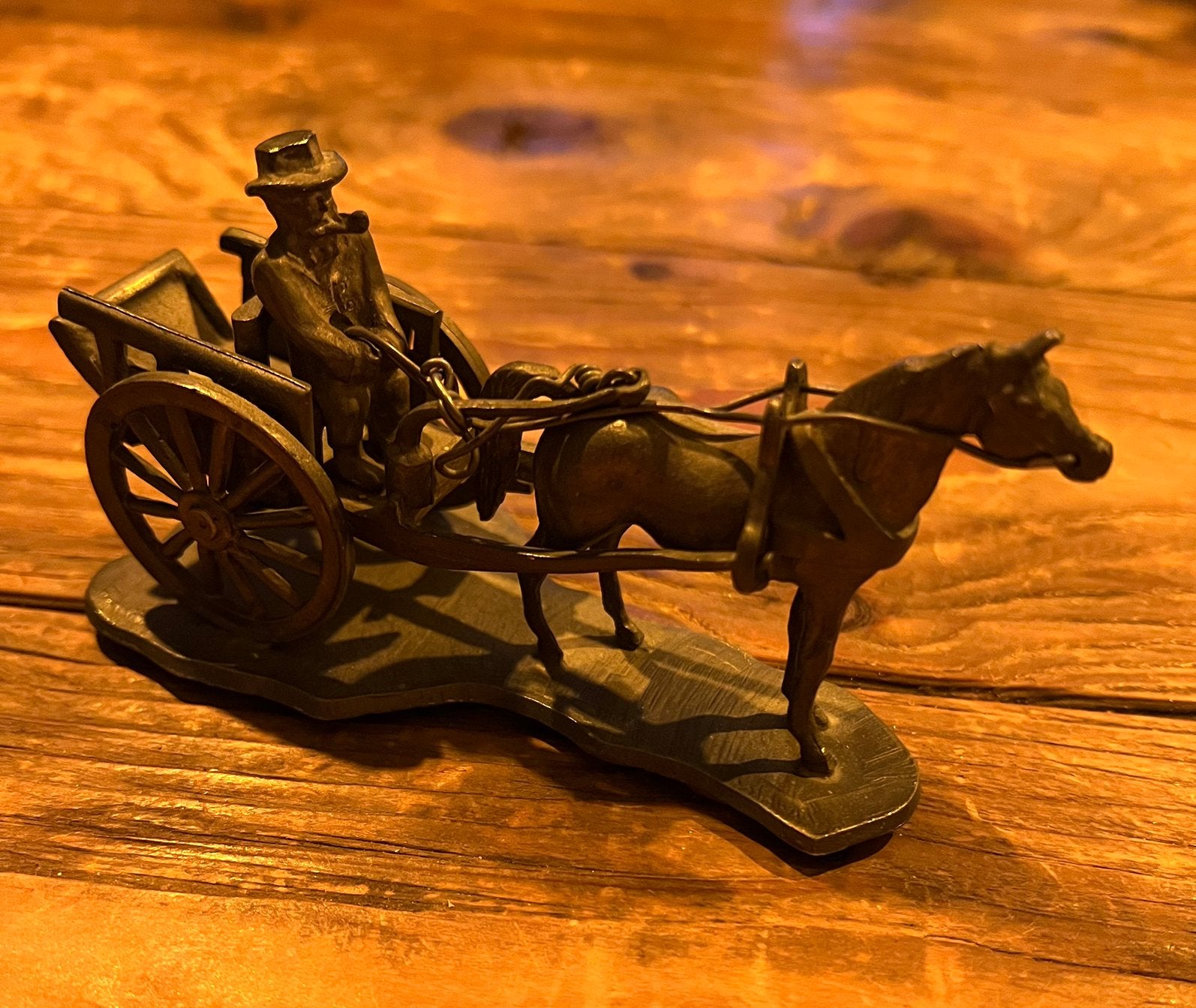 paard en wagen oud hollands tin, Ophalen of Verzenden