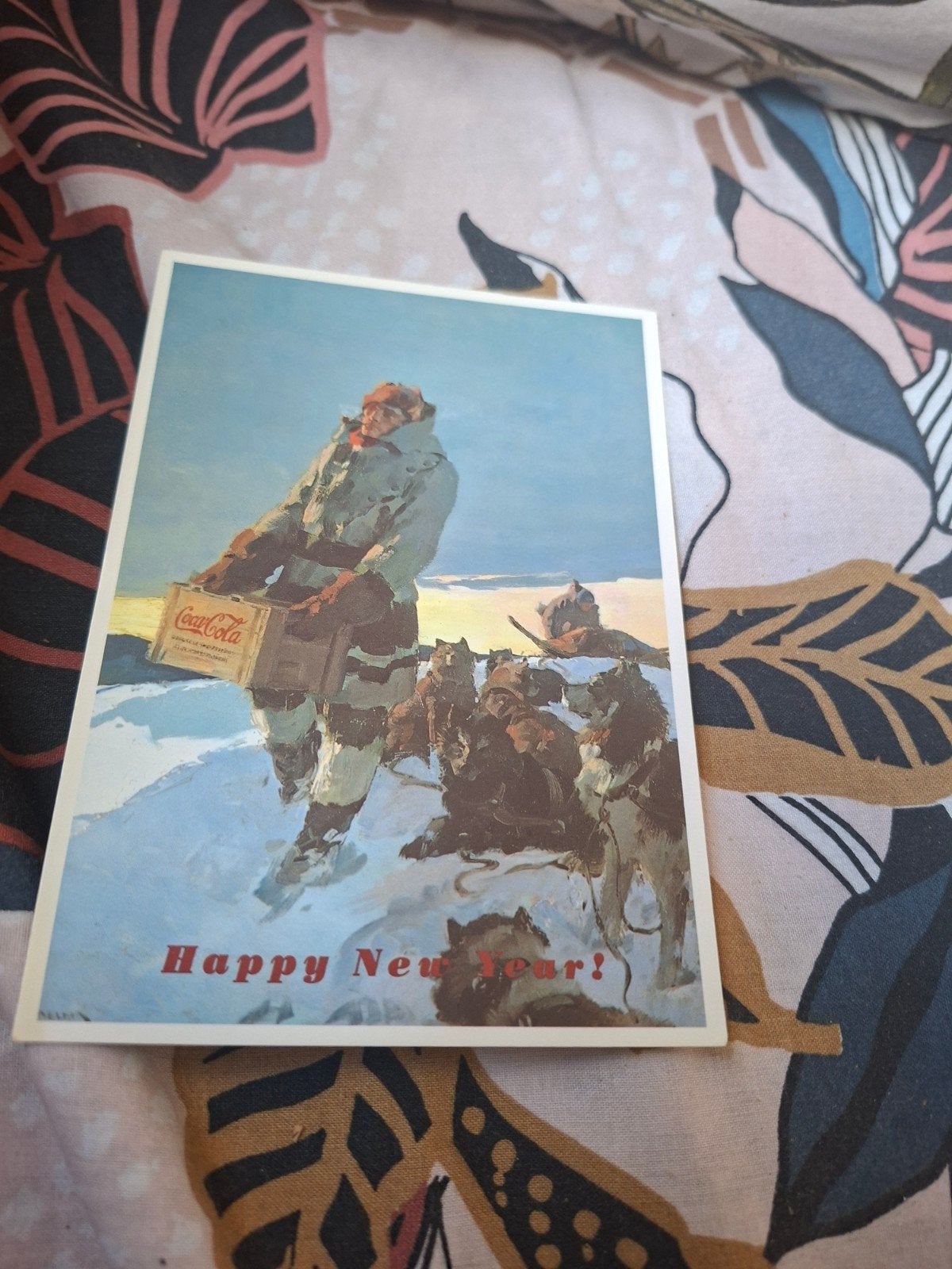 Vintage Coca-Cola 'Happy New Year' Ansichtkaart, Verzamelen, Ophalen of Verzenden, 1940 tot 1960, Ongelopen, Overige thema's