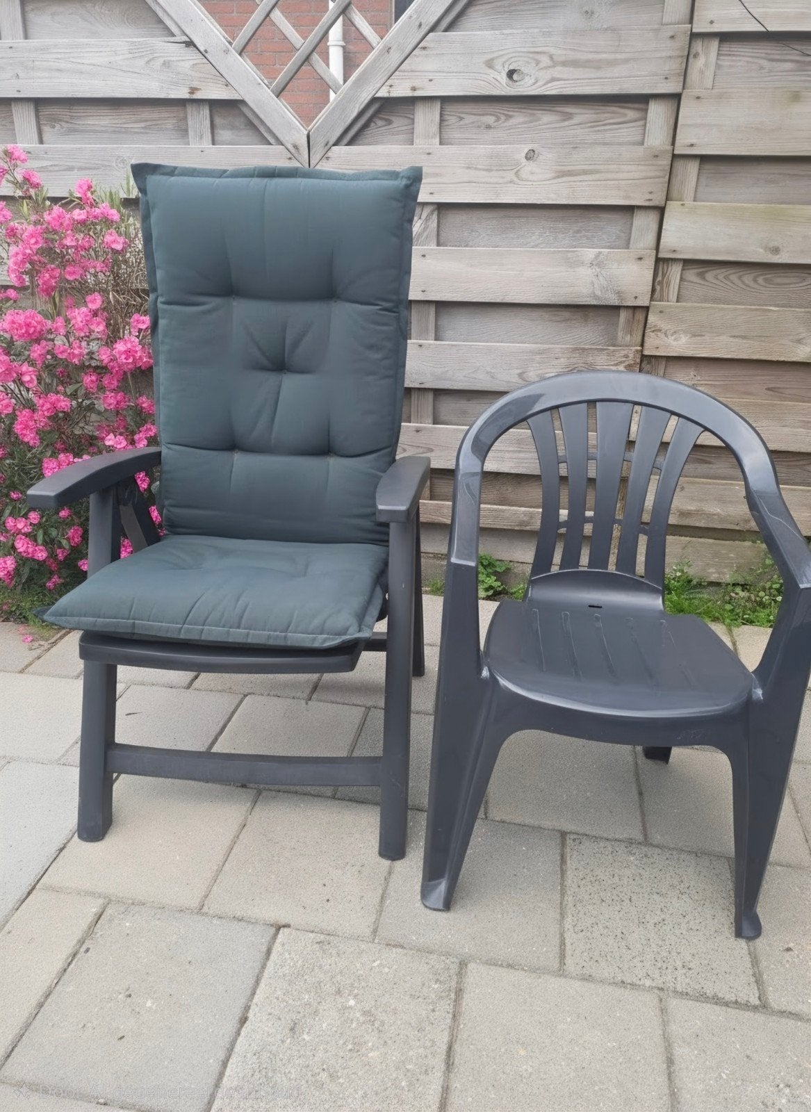 Hartman Florion standenstoel / tuinstoel – Antraciet, Tuin en Terras, Tuinstoelen, Ophalen, Kunststof, Verstelbaar