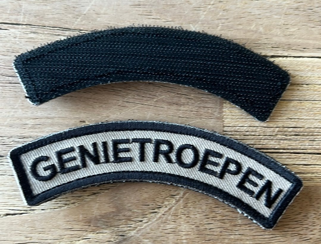 Straatnaam Genie troepen met klitteband , 5,50 incl verzende, Ophalen of Verzenden, Landmacht, Nederland